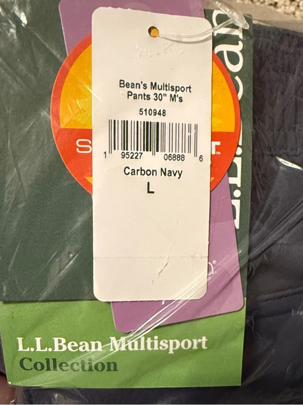 L.L. Bean Men's Dark Navy Elastic Waist Drawstring pants with pockets NWT